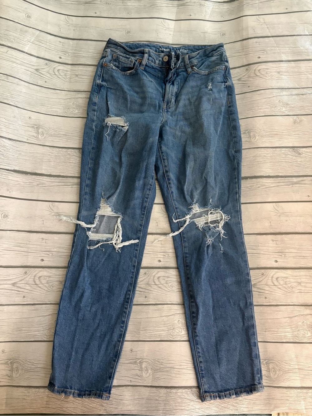 Old Navy Ripped Blue Boyfriend Jeans